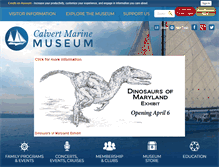 Tablet Screenshot of calvertmarinemuseum.com